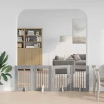 Πύλη Σκύλου με Στηρίγματα 4 pcs Γκρι Sonoma 60 x 80 cm |892100