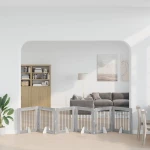 Πύλη Σκύλου με Στηρίγματα 6 pcs Γκρι Sonoma 80 x 80 cm |892088