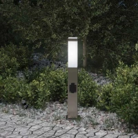 Φωτιστικό Κολωνάκι με Πρίζα 50 εκ. από Ανοξείδωτο Ατσάλι IP44 |4006059