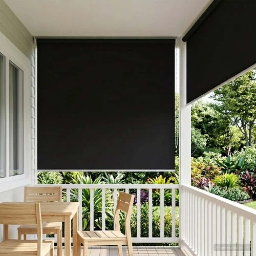 Ρολό Κουρτίνα UV Προστασία Μαύρο 160 x 230 cm Πολυεστέρας |42041261