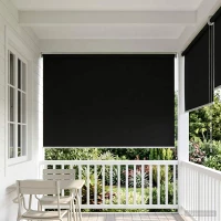 Ρολό Κουρτίνα UV Προστασία Μαύρο 120 x 140 cm Πολυεστέρας |42041251