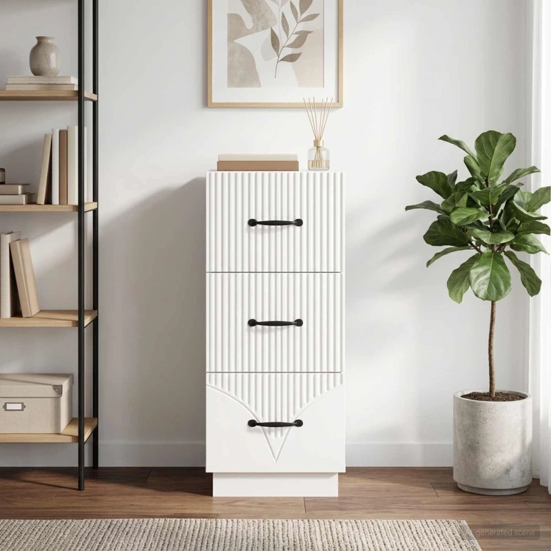 Ντουλάπι με Συρτάρια Λευκό 33 x 34,5 x 87 εκ. |895305