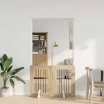 Πύλη Σκύλου με Στηρίγματα 2 pcs Sonoma Δρυς 60 x 80 cm |892092