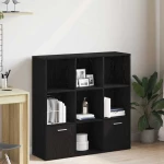 Βιβλιοθήκη Μαύρη Δρυς 98x29x97,5 εκ. από Τεχνητό Ξύλο |862471