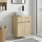 Επιτοίχιος νιπτήρας βανίλιας Sonoma Δρυς 39 x 41 x 64,5 εκ. |890554
