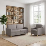 Σαλονάκι Σετ Με Αποθηκευτικό Χώρο 2 pcs Taupe Πολυεστέρας |3429210