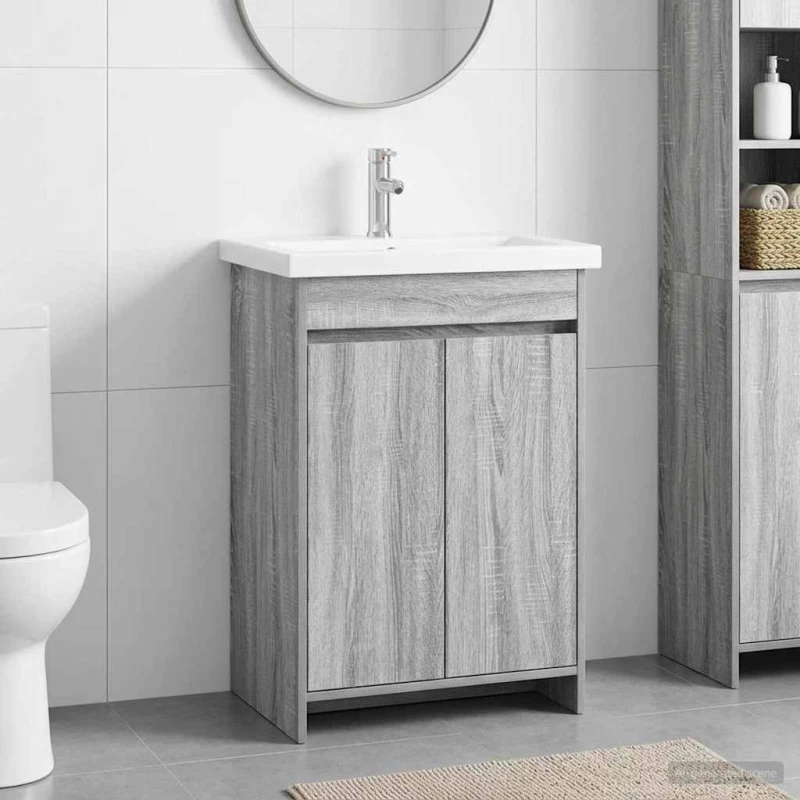 Σετ Επίπλων Μπάνιου Γκρι Sonoma 81 x 40 x 84,5 εκ |3404287