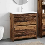 Σετ Επίπλων Μπάνιου Παλαιωμένο ξύλο 81 x 40 x 84,5 εκ |3404272
