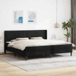 Σκελετός κρεβατιού με στρώμα Μαύρο 180 x 200 cm Βελούδο |3415249