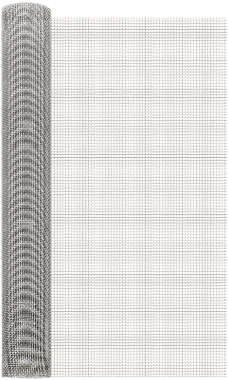 Πλέγμα Οθόνης 80 x 1000 cm 6 Mesh Ανοξείδωτο Ατσάλι 201 Ασημί |42039655