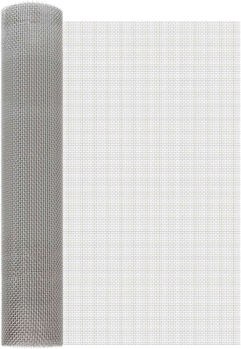 Πλέγμα Οθόνης 60 x 200 cm 6 Mesh Ανοξείδωτο Ατσάλι 201 Ασημί |42039650