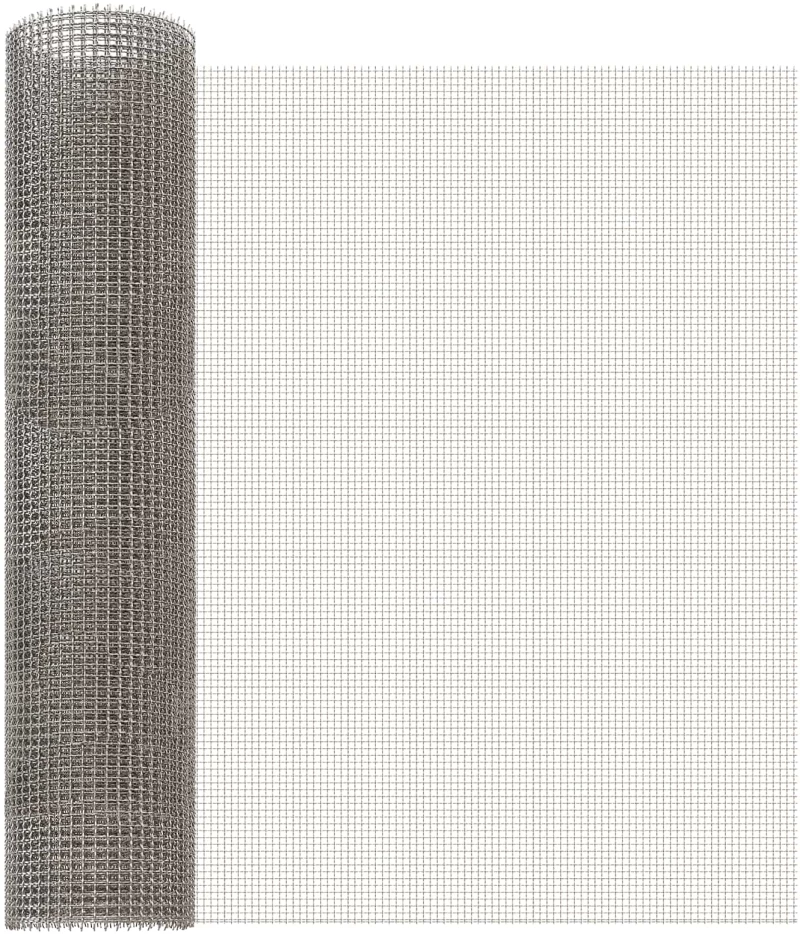 Πλέγμα Οθόνης 60 x 1000 cm 3 Mesh Ανοξείδωτο Ατσάλι 201 Ασημί |42039634