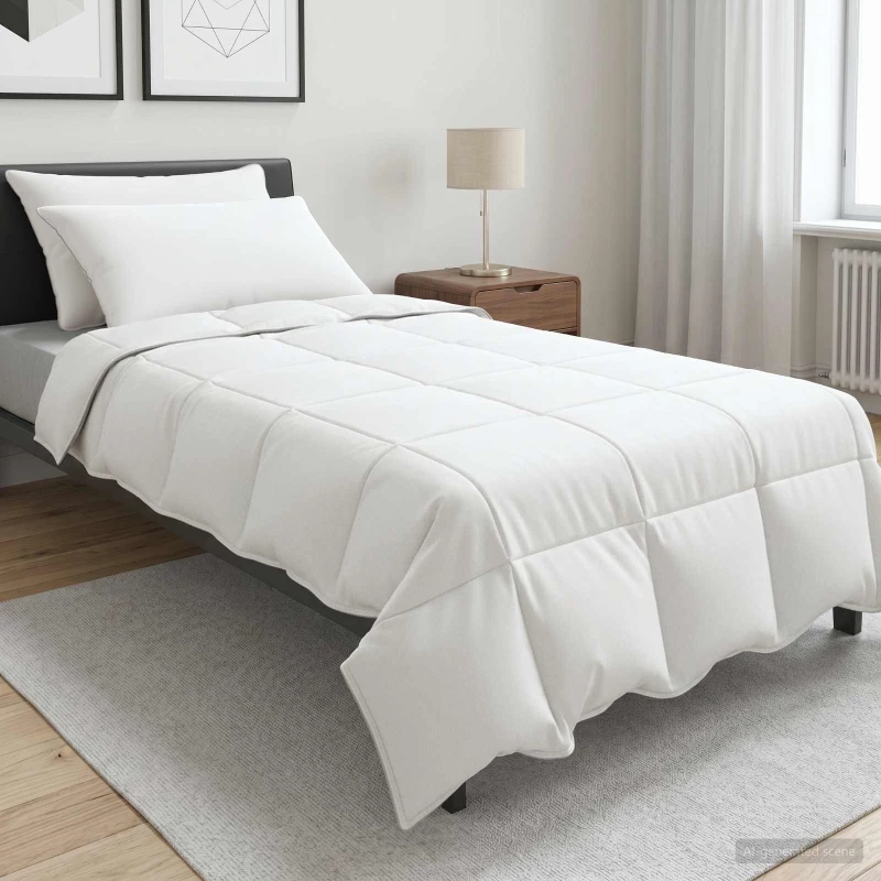 Σετ Παπλωμάτων Λευκό 155 x 220 cm Πολυεστέρας, Μπαμπού |3432717
