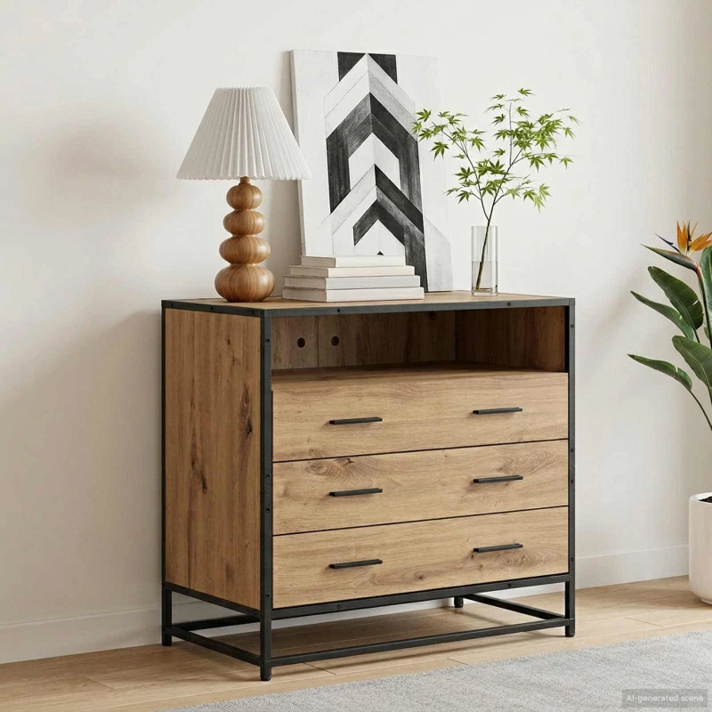Ντουλάπι με Συρτάρια 3-Συρτάρι Artisan δρυς 70 x 41 x 70 εκ |8010307