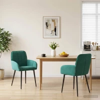 Καρέκλες φαγητού 2 pcs Βελούδο Τιρκουάζ 57 x 50 x 85 εκ. |42034279