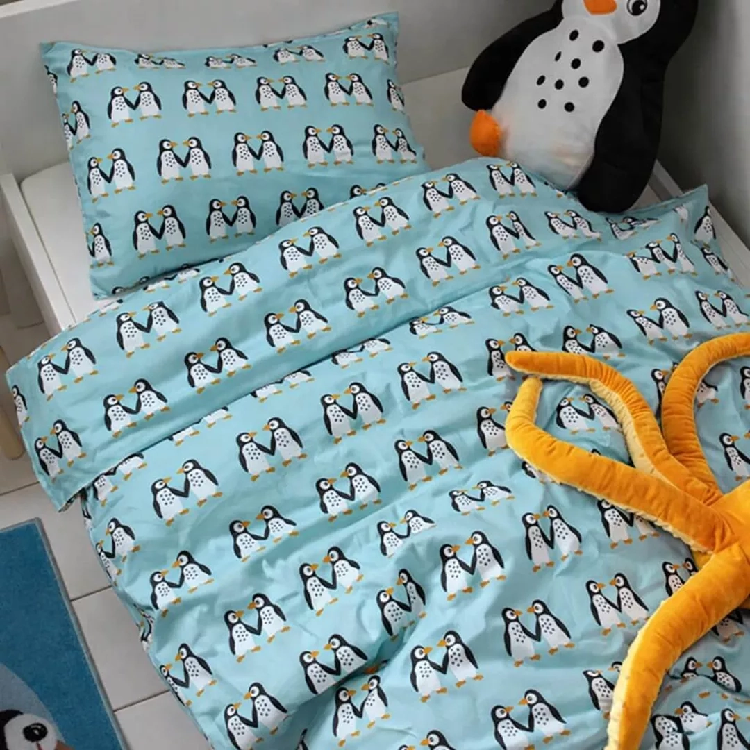 Παιδικά Σετ Σεντόνια Μονά Penguins - 2Χ(175X260)+1Χ(50Χ70)
