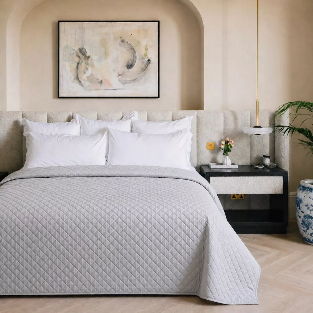 Κουβερλί Μονό Ξενοδοχείου Light Grey - 160x220