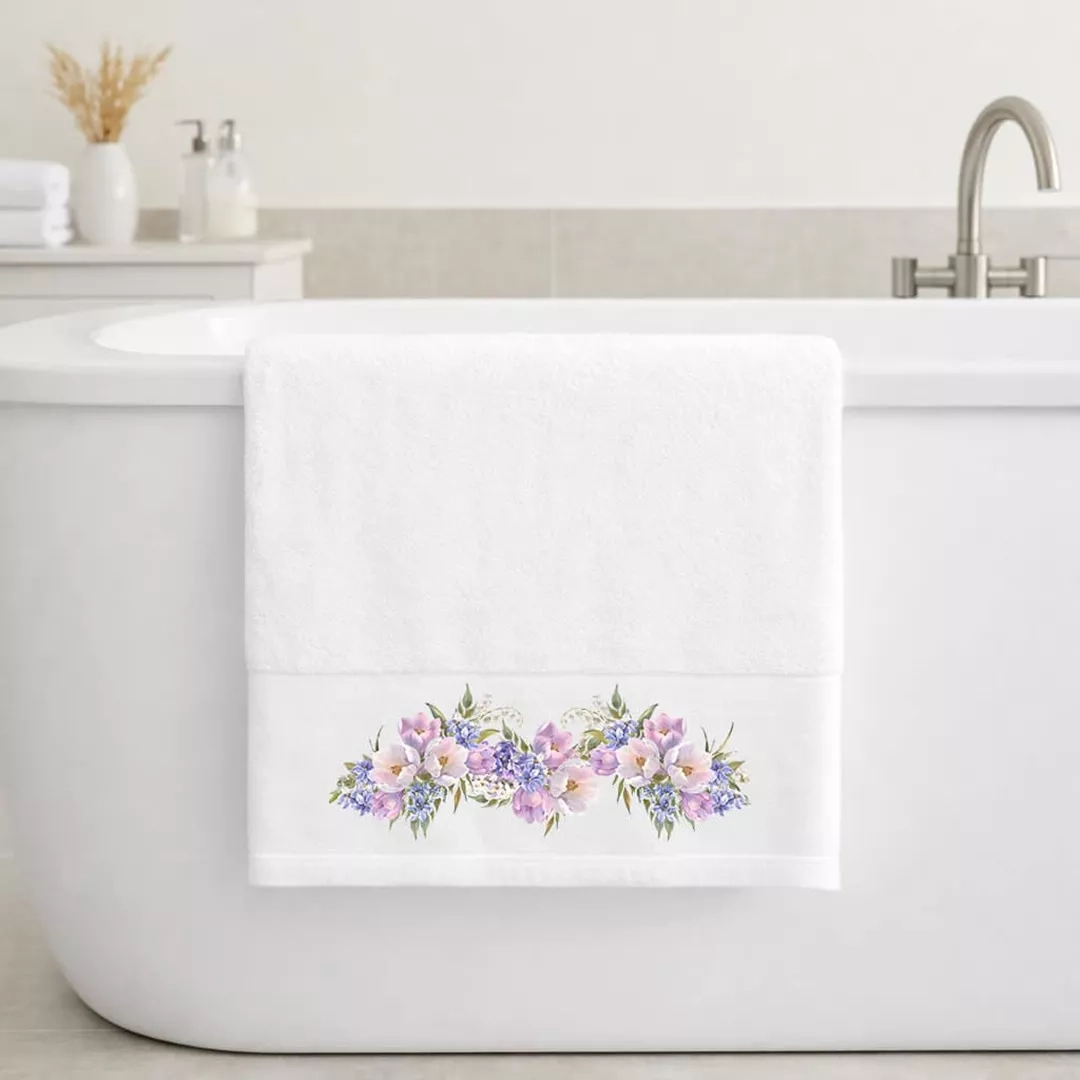 Πετσέτα Μπάνιου 70×140 Violet White - 70x140