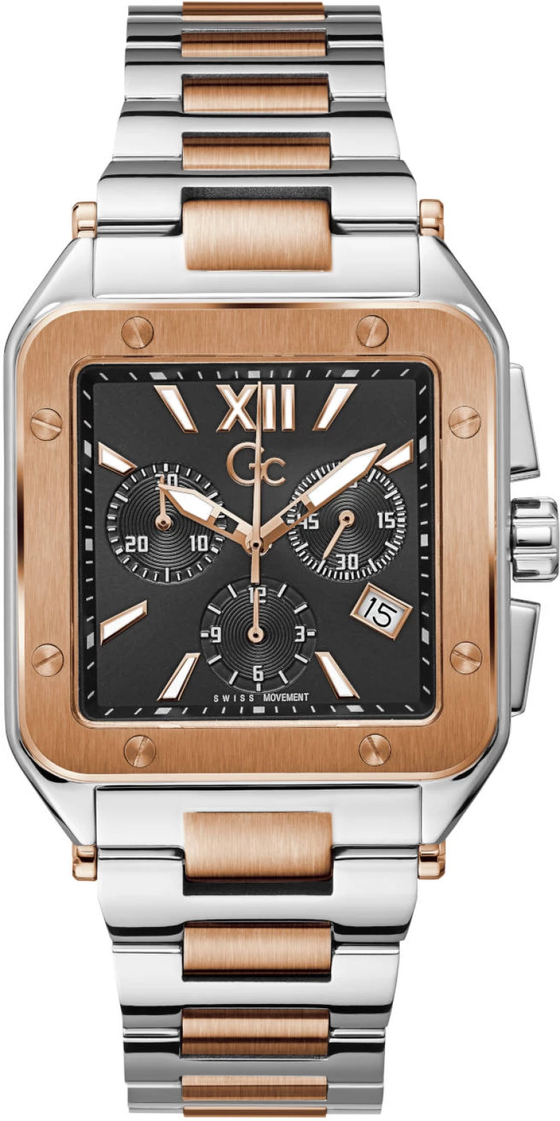 GC Couture Square Z08001G2MF Ανδρικό Ρολόι Quartz Χρονογράφος Ακριβείας