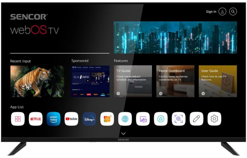 Τηλεόραση Sencor SLE 40FS804B webOS SMART TV HDR10 FULL HD 1920 x 1080p 40"