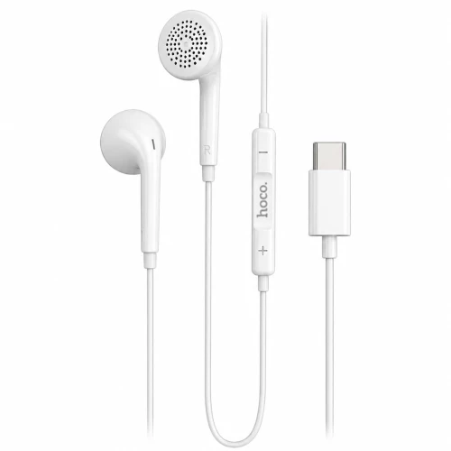 Hands Free Hoco DM51 Fringe Stereo USB-C με Μικρόφωνο 1.2m Λευκά Συμβατά με Όλες τις USB-C Συσκευές