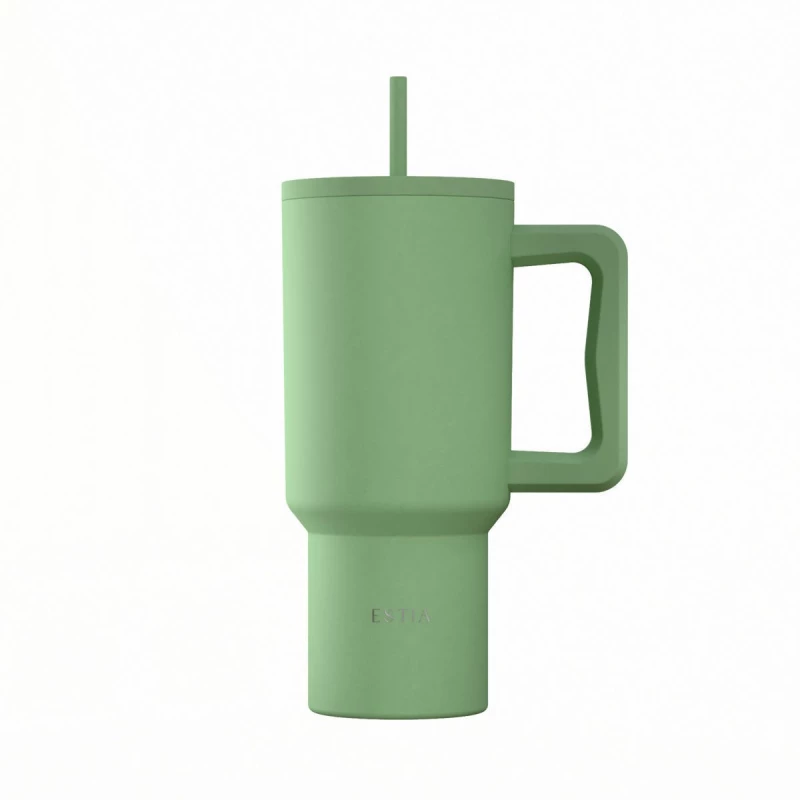 ESTIA ΘΕΡΜΟΣ STRAW TUMBLER XL SAVE THE AEGEAN 900ml PINE