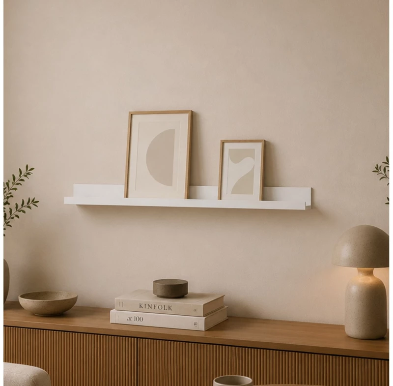 ΡΑΦΙΈΡΕΣ/ΡΆΦΙΑ ΤΟΊΧΟΥ PHOTO SHELF 80*6*7CM WHITE COLOR 6RAN892BC