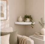 Ράφι γωνία Homea - 25x25x3.5cm - Λευκό