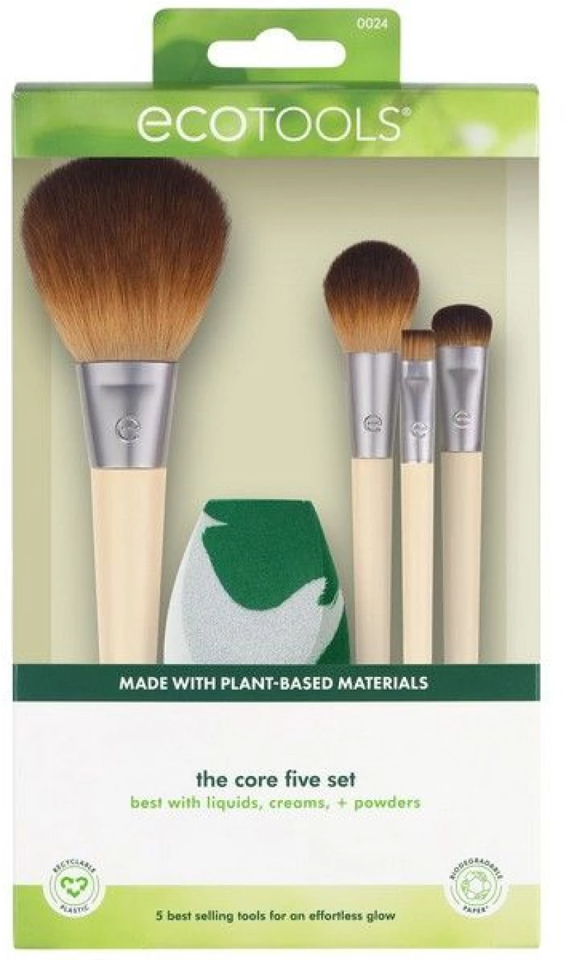 Ecotools Best Basics The Core Five - Σετ Με Πινέλα Μακιγιάζ 5τμχ