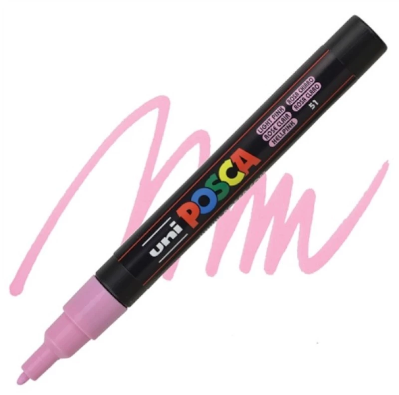 Μαρκαδόρος Ανεξίτηλος Uni Posca Pc-3m Light pink 51
