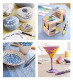 Μαρκαδόροι Posca Groovy Colours σε μεταλλική κασετίνα σετ 20τμχ