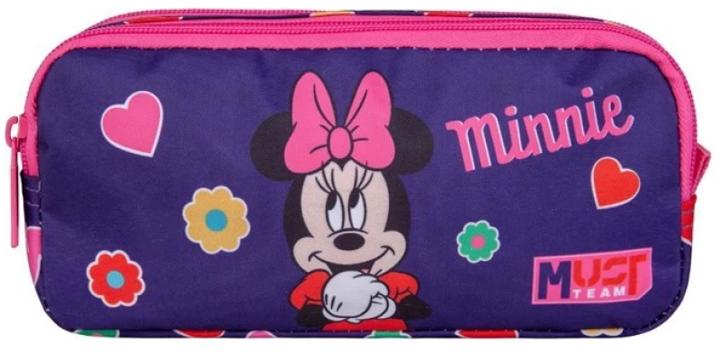 Κασετίνα βαρελάκι 20x6x9cm με δυο φερμουάρ Disney Minnie Mouse Cutie