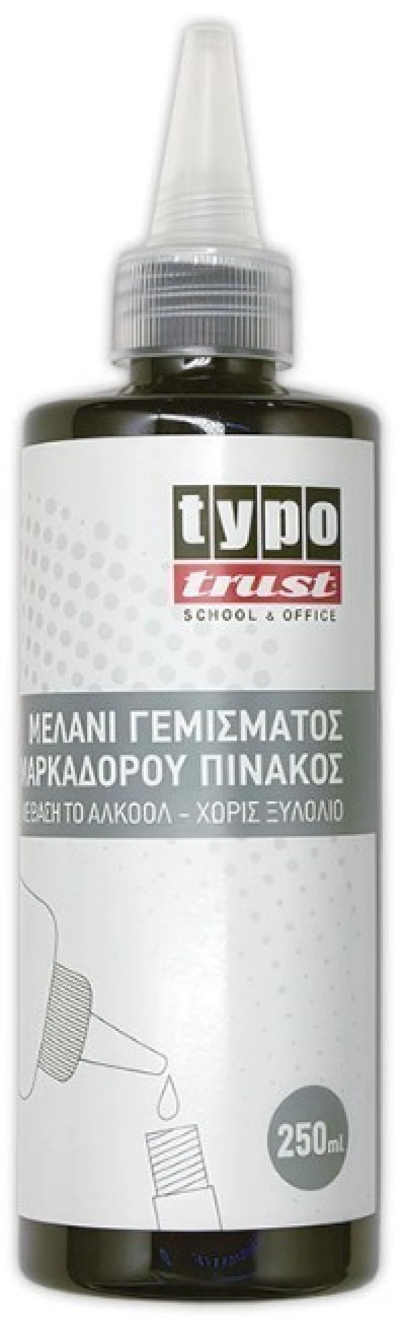 Μελάνι επαναγεμιζόμενου μαρκαδόρου πίνακα Typotrust 250ml πράσινο
