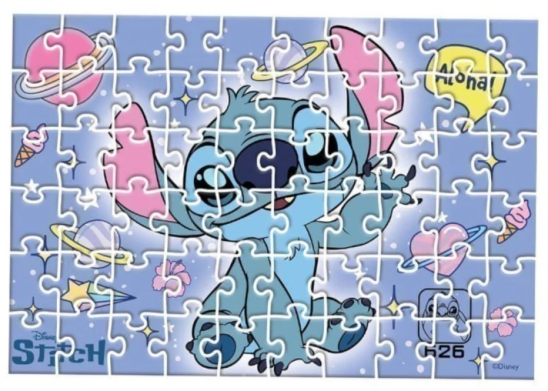 Puzzle Luna 60τμχ Foil σε κύλινδρο 48x33cm Stitch 000565609