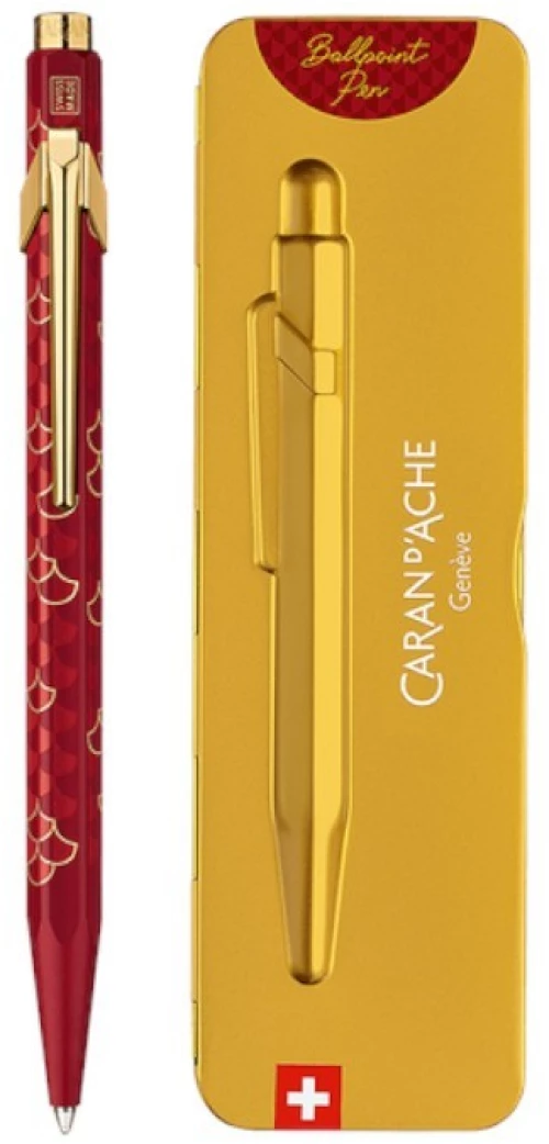 Στυλό ballpoint σε μεταλλικό κουτί Caran D’Ache 849 Dragon μαύρο μελάνι