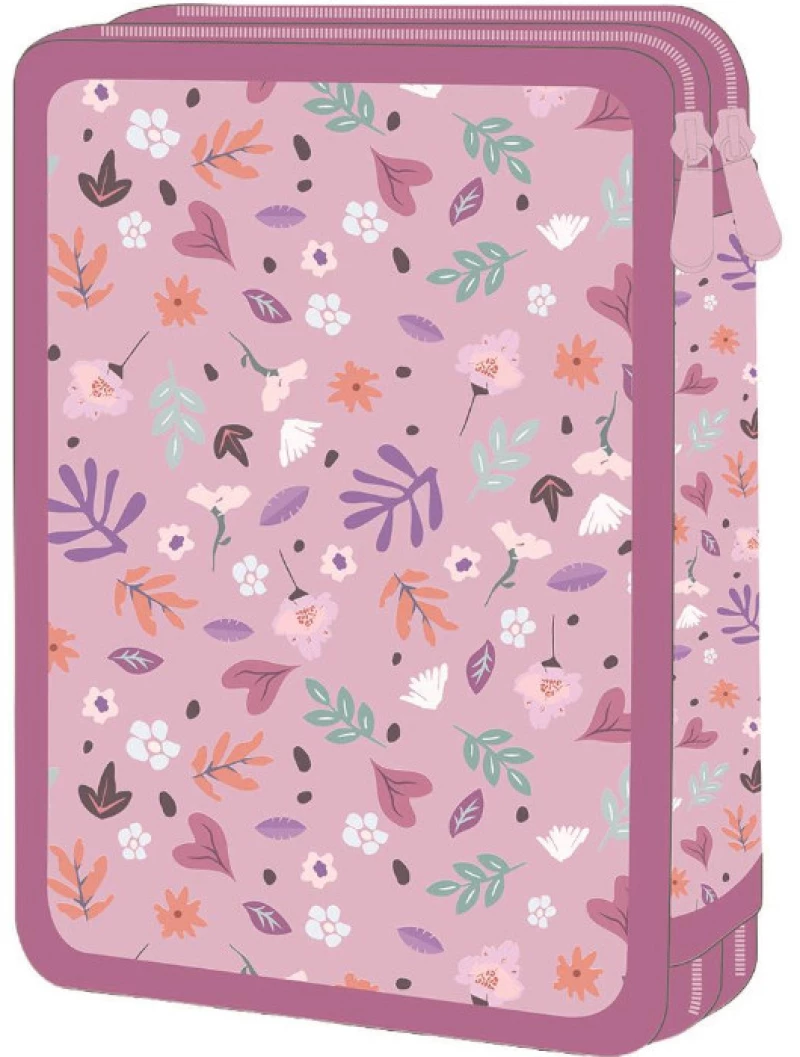 Κασετίνα Must γεμάτη με 2 θήκες 15x5x21cm Butterfly lilac 000587246