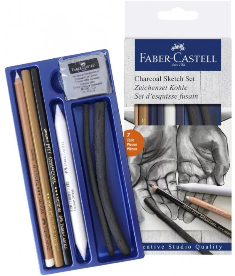 Σετ μολύβια σχεδίου Faber Castell με κάρβουνο 7τμχ