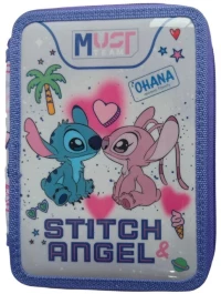 Κασετίνα Must γεμάτη με 3 θήκες 12x19.5x6 Stitch - Angel Ohana 000565999