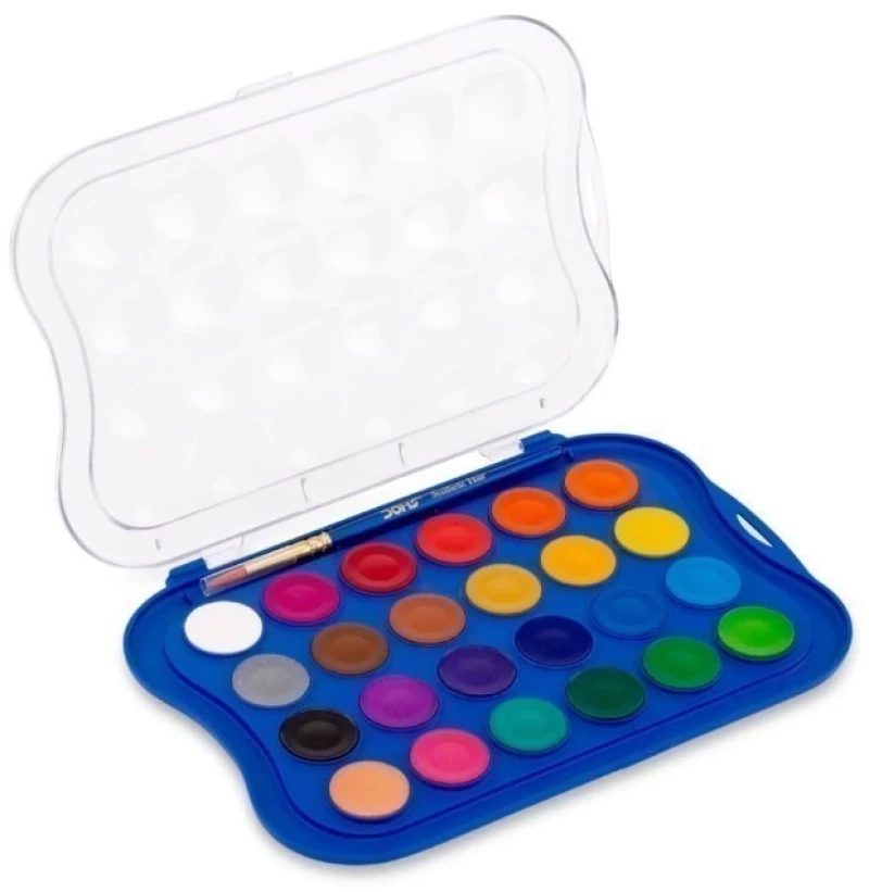 Νερομπογιές Doms Water Colour Cake 23mm 24 χρώματα + 1 πινέλο