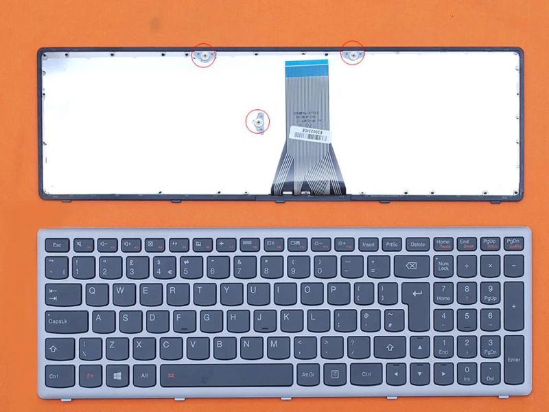 Πληκτρολόγιο Lenovo IdeaPad S500 S510p G500s, Γκρί, US/UK