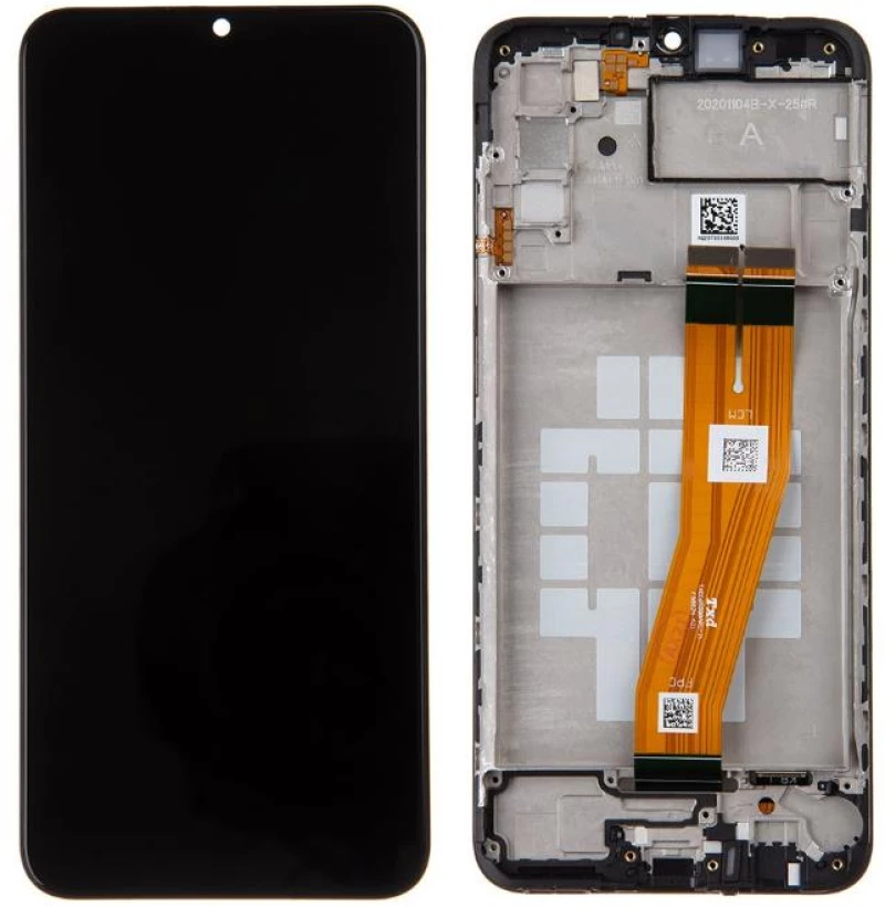 Samsung A025G Galaxy A02s - LCD Touch Black with Frame Original GH81-20181A Service Pack