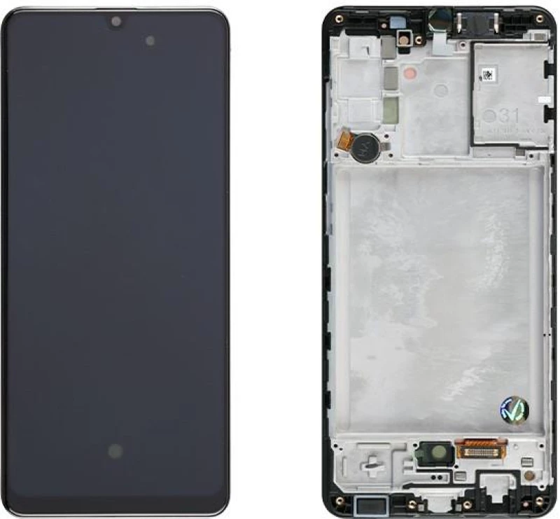 Samsung A315 Galaxy A31 - LCD Touch Black with Frame Original GH82-22905A/22761A/24455A/24406A Service Pack