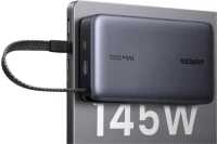Power Bank 20000mAh PD 145W UGREEN PB551 55992B 2 Θέσεων, με καλώδιο 100W USB-C Γκρι