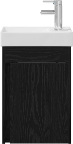 vidaXL Μονάδα μπάνιου με βρύση Μαύρη Δρυς 40,5 x 22,5 x 62 εκ.