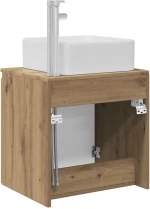 vidaXL Επιτοίχια Λεκάνη Έπιπλο Artisan Δρυς 53 x 35 x 63 εκ