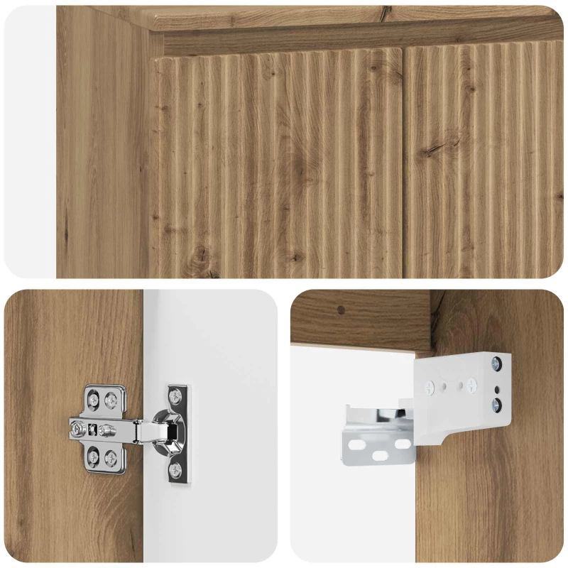 vidaXL Επιτοίχια Λεκάνη Έπιπλο Artisan Δρυς 53 x 35 x 63 εκ