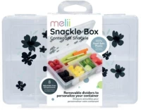 Melii Snackle Box Medium Transparent Blue Flower