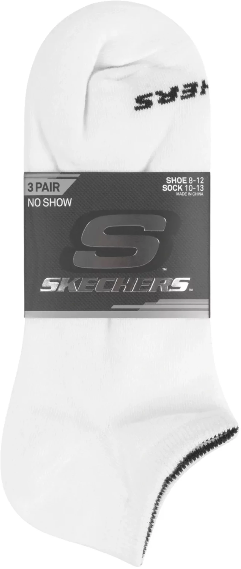 Skechers 3pk Unisex Non Terry No Show S114041-100