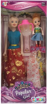 Κούκλα Popular Girl & Κουκλάκι & Φορέματα 32x14x5cm ToyMarkt 922071