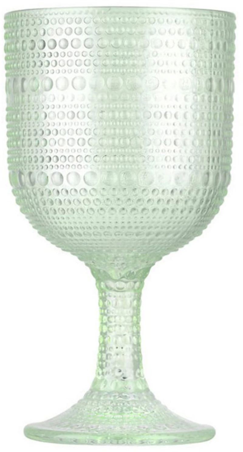 Ποτήρι Κρασιού Dots 07-39523 375ml Green Estia Γυαλί